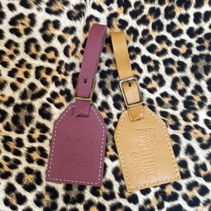 Portland leather goods luggage tag lot guava and sunflower